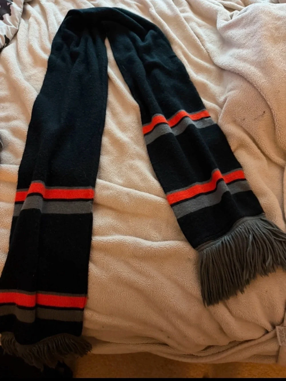 Miami U Hurricanes Black & Orange 'U' Knit Scarf